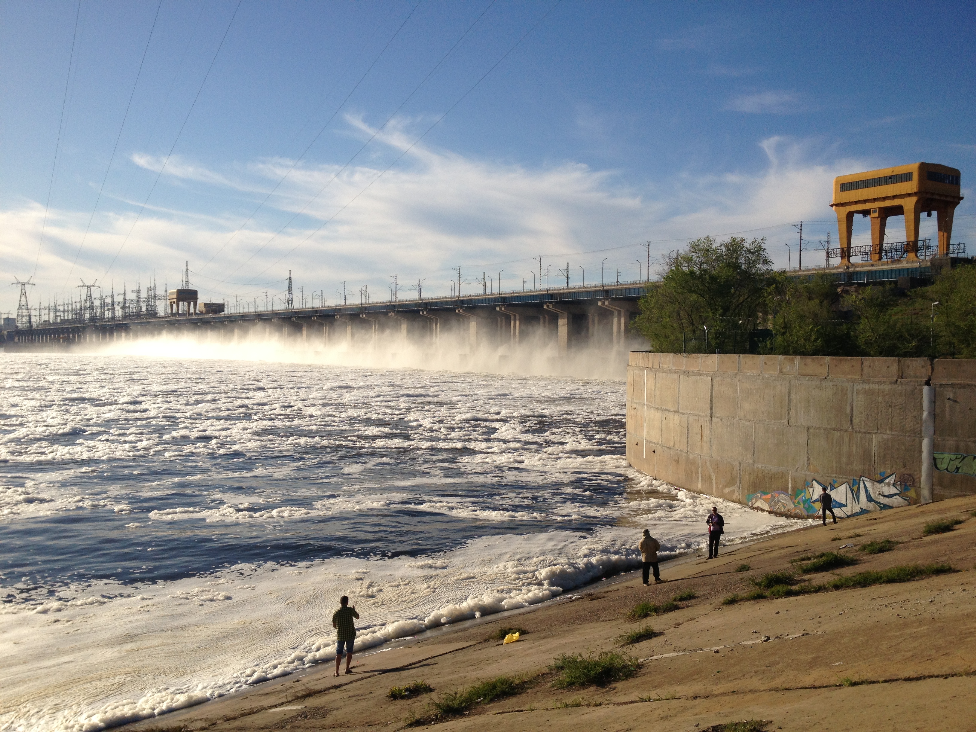 Stauwerk oberhalb  v. Volgograd Stauwerk oberhalb  v. Volgograd